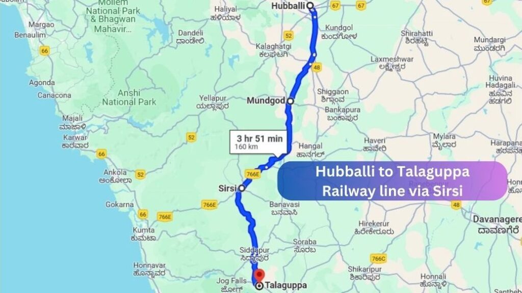 Survey of Hubballi Sirsi Talaguppa railway line completed